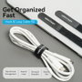 Vention Tira Organizadora de Cables KANB0 12cm Negro